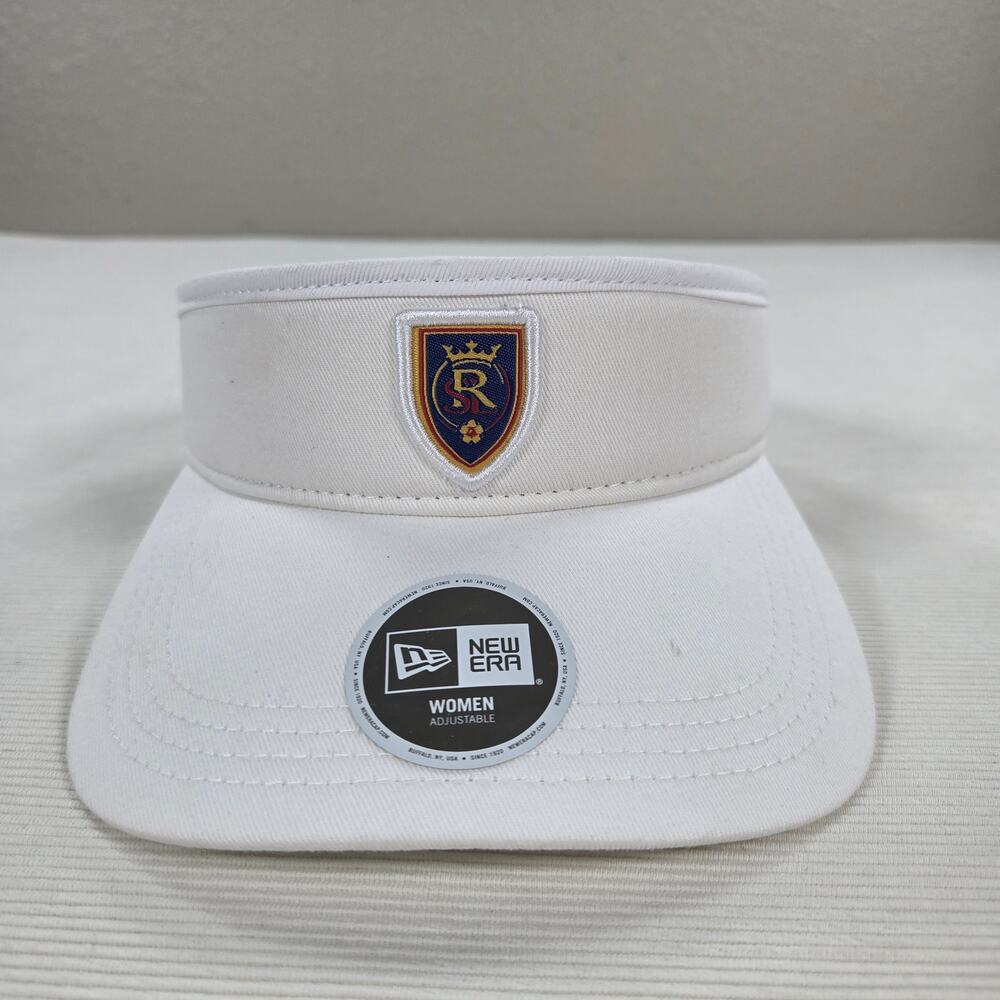 NWT New Era Real Salt Lake‎ FC Basic White Adjustable Women's Visor